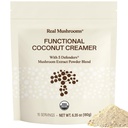 Jamur asli Functional Coconut Creamer dengan Reishi, Lucuma & Ceylon Cinnamon - Organic, Dairy- Free - Vegan Coffee Creamer untuk Smoothies & Minuman - 90 Servis Organic Cream Coconut Powder