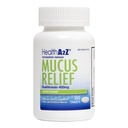 HealtA2Z ® Musus Relief 124; Guaifenesin 400mg 14; Luncurkan Expectorant: 124; Kontrusi Chest & Mucus Relief 126; 150 Tablet