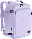 MATEIN Membawa Backpack untuk Perempuan, Tugas berat 40L Perjalanan Backpack Pesawat Approved, Expandable Fashion Daypack, Kawasan Penjelajah yang Sering Diberikan, Light Purple
