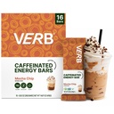 Verb Caffeinated Energy Bars Mocha Chip (26g, Paket 16) 10- Calorie Delicious Sugar Energy Bar Low - Vegan Gluten Free On- Go Snack dengan 80mg Tea Caffeine Hijau, Hanya Real- Food Ingrements