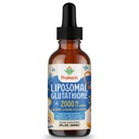 2000MG Lipomal Glutathione Liquid, 98% Absorpsi, Aktif Formulir L- Glutathione Suplemen, Vegan Friendly, Powerful Antioksidant Complex for Immune System, Aging Detox, 2 FL.OZ