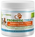 Progities Chews for Dogs, Digeptical Enzymes + Prestications Iimproable, Diare, Constipation, Gas, Bad Breath, Leaky Gut, Allergy Immunity Daily Suplemen 120 Counts