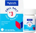 Kantin Sel Hyland No. 3 Calc Sulph 6X Tablet, Cold Relief, Relief Natural Colds, Sore Throat, Acne, Quick Dissoling Tablets, 100 Count