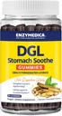 Enzymedica, DGL Stomach Soothe, Deglicyrrhizinated Licorice Gummies for Digetical Support & Gut Health, Chocolate, 74 Count