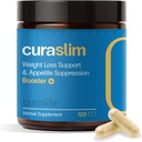 Curaslim W8 Loss Suppresan Loss; 10 Natural Ingrediens, Berberine, 5HTP, Chromium, Saffron 124; Appetite Supresan, Metabolisme Booster, Dukungan Energi 124; 120 Capsules