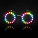 GloFX Programtable LED Glasses - 350 Full Color Modes - USB Rechargable Light Up Glass for Edm Music Festival Rave Dance Party Performance Cosplay Costume