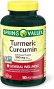 Spring Valley Turmeric Curcumin 500mg dengan 50 mg Ginger Powder Twin Pack 180 Vegetarian Capsules
