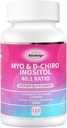 Myo- Inositol & D- Chiro Inositol Suplemen untuk keseimbangan Hormone untuk Perempuan 124; Ideal 40: 1 Rasio Ovarian Kesehatan Dukungan: 124; Cocok untuk Presepsi