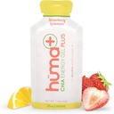 Huma Plus (Double Electrolites) - Chia Energy Gel, Strawberry Lemonade, 24 Gels, 25mg Caffeine - Perut Ramah, Real Food Gels