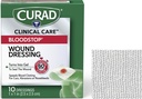 CURAD BloodStop ® Weund Dressing 124; 1 "x 1" 14; Hemostatic Gauze Membantu Berhenti Bleeding Quickly 124; Untuk Pemotongan, Abrasions atau Nosebloodged 124; 10 Count