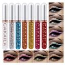 8 Warna Glitter Liquid Eyeliner Warna Set, Delineadores De Colores Ojos, Pelangi White Blue Eyeliner Natal Makeup Gift Kit untuk Perempuan Lasting Long Dry Eye Liners...