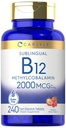 Carlyle B12 Vitamin 2000 mcg 124; 240 Fast Dissolve Tablets 2.4; Sublingual Methylcobalamin 124; Berry Flavor 124; Vegetarian, Non-GMO & Gluten Free Suplemen