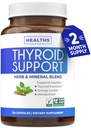 Dukungan dengan Iodin - 120 Capsules (Non- GMO) Improve Your Energy - Ashwagandha Root, Zinc, Selenium, Vitamin B12 Complex - Thyroid Suplemen Kesehatan Perempuan dan untuk Pria - 60 Hari Suppply