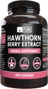 Murni lngrediens Hawthorn Berry Ekstrak Tanpa Magnesium Atau Pengisi Rice, Selalu Murni, Lab Verifikasi (365 Kapsul)