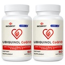 Ubiquinol CoQ10-600m-Softgel, Aktif Coq10 Ubiquinol Suplemen, dengan Vitamin E & Omega 3, 6, 9, Absorption - Koenzim Tinggi - Q10, Antioksidant Kuat untuk Produksi Energi, Diuji, 120 Count