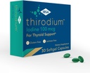 Thirodium - Thyroid Support Suplemen - 100mcg Iodin (Sodium Iodate) - 30 Soft-Gel Capsules for Increased Absorpsi - Gluten- Free, Lactoe- Free, Sugar- Free, Non-GMO