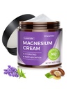 Natural Topical Magnesium Cream for Sleep, Nighttime Magnesium Lotion for Pain and Leg Cramps, Muscle Relaxation, Calm, Deep Hydration for Skin Care. (Lavender)