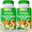 Cukup Nature 's Pledge - 90 Veggie Kapsul - 2 Bulan Suply - Dibuat dengan Whole Food Superfood, dikemas dengan Beta Carotene & 18 Sayuran yang berbeda - 100% Soy Free
