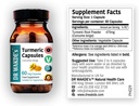 DR WAKDE 'S Turmeric Kapsul (Curcuma Longa, 60 Veg Caps, Plant - Based Suplemen, Ayurvedic Herb, All Natural, Vegan)