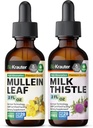 BIO KRAUTER Mullein Tacrture 2 Fl Oz. & Milk Thistle Tarture 2 Fl. Oz.