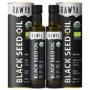 RAWYA Black Seed Oil - Organic Cold Menekan Nigella Sativa - Turki Origin - USDA Organik - Suplemen Alam - Minyak Benih Cumin Hitam - Kaya Flavor & Tinggi Konsentrasi - Botol Kaca 250ml - 2 Pack