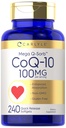 Carlyle CoQ10 100mg 124; 240 Softgeels 12.4; Mega Q-Sorb Koenzim Q-10 124; dengan Black Pepper Extract 124; Non-GMO, Gluten Free Supplemen