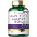 Carlyle Resveratrol Supplemen 1800mg 124; 180 Capsules 124; Non- GMO & Gluten Free 124; Stunity Complex