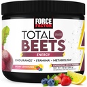 FORCE FacTOR Total Beet Beet Root Powder dengan Energi, NO3- T Nitrate untuk mendukung Sirkulasi, Tekanan Darah, Aliran Darah, dan Stamina - Ditambah Ekstrak Teh Hijau. Suplemen Superfood, 30 Pelayan