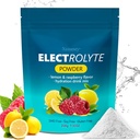 Hidration Electrolite Powder, Keto & No Sugar & No Potasium (10000mg) dengan Lemon Raspberry Flavored - Zero Calorie Sugar Free Electrolite Powder, Non-GMO 32 Servings