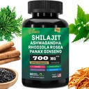 Shilajit Pure Himalaya 9000MG, Ashwagandha 2000MG, Rhodiola Rosea 1000MG, Panax Ginseng 1500MG, Turmeric 500MG, Gingko Biloba Billoba 500MG, Shinging Nettle 250MG, Cordyceps Mushroom 500MG