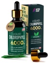 Klorofil Liquid Drops 6000 mg - Premium Liquid Chlorofil Suplement - All-inOne Antioksidant for Immune Boost, Energy Increase, Diathable Duction & Fast Detox - Non-GMO, Vegan