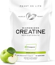 Muscle Feast Creapure - Micronized Creatine Monohydrate Powder Creadder: Premium Pre-Workout atau Post- Workout 124; Flavared Creatine for Women 124; Easy to Mix, Gluten- Free, Safe and Pure (Green Apple, 250g)