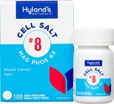 Hyland No. 8 Cell Salt Mag Phos 6X, PMS Relief, Relief Natural Homeophic of Menstrual Pain and Muscle Cramp Sympitics, Muscle Relaxer, Quick Dissolve Tablets, 100 Count