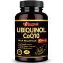 Ubiquinol CoQ10 400 mg Softgels with Vitamin E & Omega-3, Max- Absorpsi Koenzim Q10, powerful Antioksidant, Supports Heart Health & Energi- Produksi, 120 Count, Non-GMO