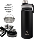 Ozizo 22 oz Stainless Steel Protein Botol Shaker dengan Filter dan Mixing Ball