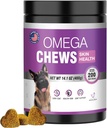 Omega 3 untuk Dogs Skin dan Coat Supplemen untuk Mengunyah Allergy Anjing Pengunyah Kerendahan Ikan Skin Kerbau Kering Salmon Tambahan Minyak 200 Tablet