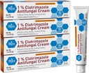 MED PRIDE Clotrimazole Antifungal Create 1 Percent Treatts Athlete Foot Jock Itch Ringworm Relieves Itching Burning Skin Care Treatment for Baby 4 Pack