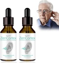 Tinnitus Relief for Ringing Ears, Zencortex Cortex Cortex Ear Drops, Zencortex for Tinnitus, Helping with Eardrum Health, Promodes Auditory Clarity, Bottle for 30 Days (2 Pack)