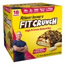 FITCRUCH Snack Ukuran Protein Bars, 6- Layer Baked Bar, 3g of Sugar & Soft Core Core (18 Bars, Peanut Butter)