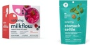 UpSpring Milkflow Electrolite Breatfeating Supplement Mix with Fenugreek Stomach Preach Drops for Occational Nausea Relief / Upset Athoach with Ginger, Lemon, Spearmint, and B6.