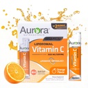 Aurora Nutrascience Lipomal Liquid Vitamin C - Healthy Ammune Supplement for Adults, Sugar Free, 3000 mg per Serving, Vegan, Gluten Free, Non-GMO - 32 Single Serve Packets, Orange