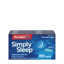 Tylenol Simple Sleep Nighttime Aid Caplets, 25 mg Diphenhydramine HCI, Non-Habit Forming Sleep Aid for Dewata, 100 Count