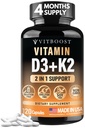 VITBOOST Vitamin D3 K2 Complex - Easy to Swallow - Vitamin D (D3) 5000 IU (125 mcg) & K2 (MK-7) 90 mcg 124; Nor - GMO 124; Gluten- Free Gibber4; USA Made 124; 120 Kapsul