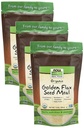 NOW Foods, Organic Golden Flax Seed Meal, Source of Estile Fatty Acids and Fiber, Cold- Processed, Certified Non-GMO, 12- Ounce (Packing May Vary) (Paket 3)