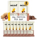 Kirim Tanaman Bars - berbasis Vegan Protein sehat Bars, Dengan Hijau (Cacao Kacang Crunch, 8 Bars) - Hanya Real Ingredians, Nol Ditambahkan Gula, Bebas Gluten- Bebas, Dairy-Free