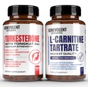 Turkesteron 8000 mg + Premium L- Carnitine Tartrat Suplemen - Suplemen Absorpsi Tinggi dengan Tongkat Ali - Meningkatkan Stamina, Perkembangan Otot Lean, Dukung Metabolisme & Natural Ener