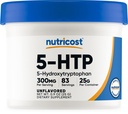 Nutricost 5- HTP powder 25 Grams (300mg Per Serving) - Gluten Free & Non-GMO, Pure 5-htp