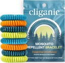 Kliganic 20 Pack Mosquito Repelent Brackets for Dewata & Anak-anak - Natural DEET Free Bands, Individually Wrapped