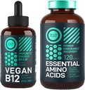 WILD FUEL Estial Amino Acid Suplement and Vegan Vitamin B12 Liquid Energy Bundle