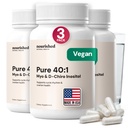 Noshed 40: 1 Myo-inositol & D-Chiro Inositol - Suplemen Perempuan dengan Fertility, Kesehatan Skin, atau System Menstrual Cycle Symporics - Hormone keseimbangan bagi Perempuan - 360 Capsules